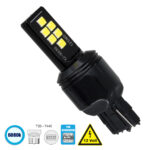 GloboStar® 81157 Λάμπα Αυτοκίνητου T20 - 7440 - W21W 2nd Generation Can-Bus Series LED 12 SMD 3030 8W 1200lm 360° DC 12V IP20 Ψυχρό Λευκό 6000K