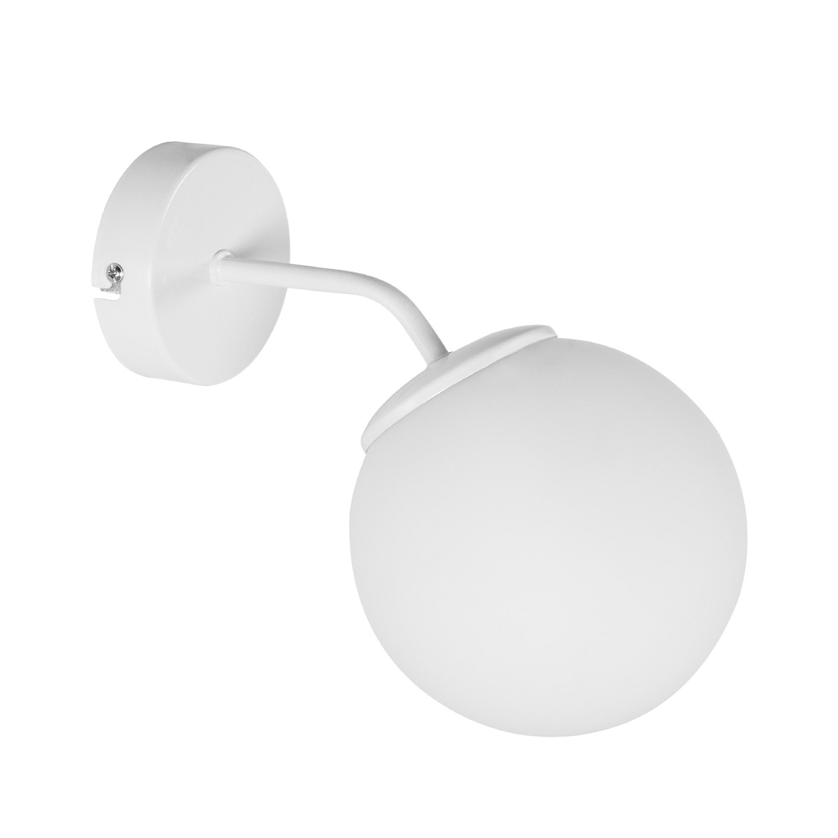 GloboStar® DALPH 203-0035 Vintage Επιτοίχιο Φωτιστικό Απλίκα Μονόφωτο 1 x E27 IP20 Λευκό Μέταλλο με Λευκό Γυαλί - M15 x Π18 x Υ22.5cm