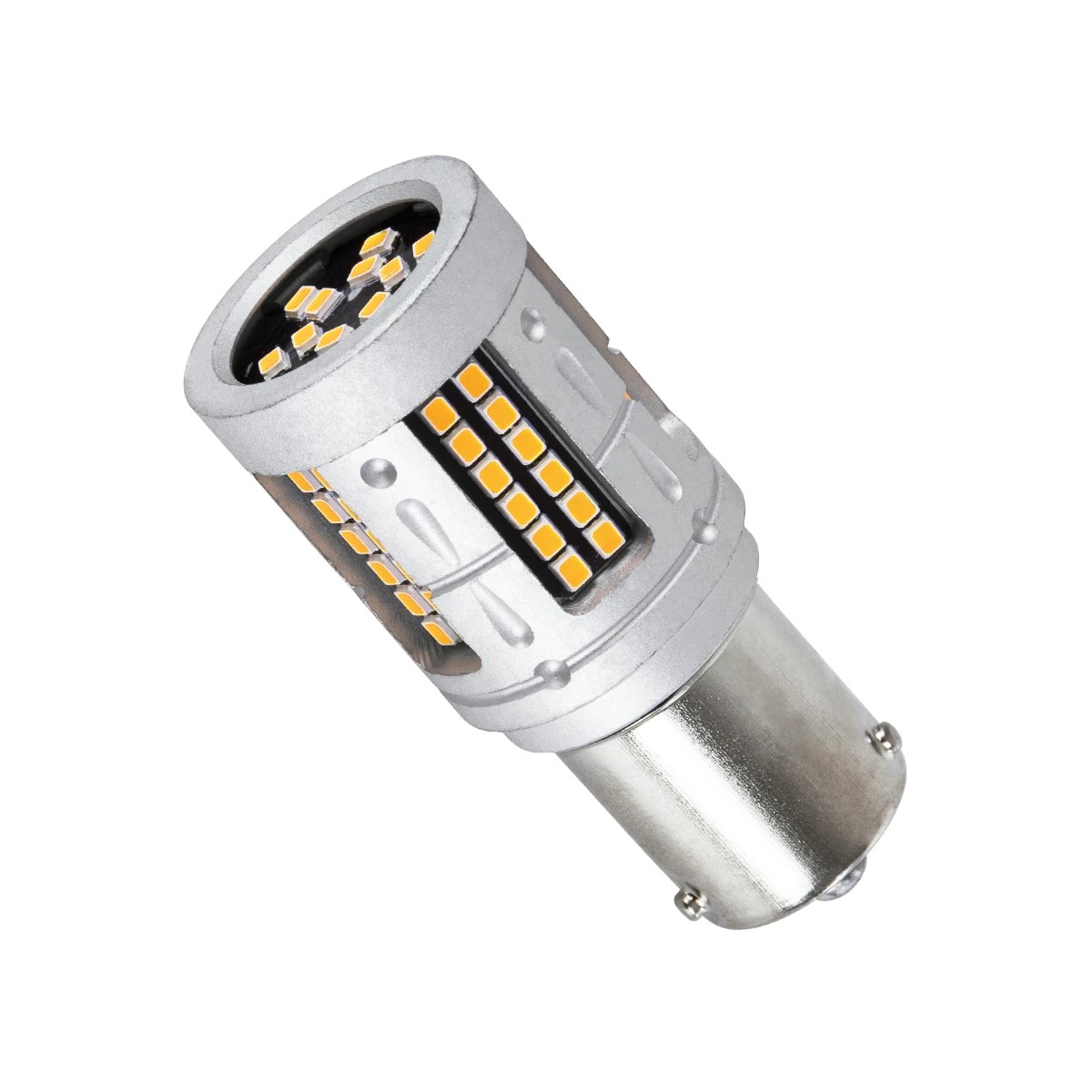 GloboStar® 81279 Λάμπα Αυτοκινήτου & Φορτηγού LED 7507 - BAU15S - PY21W 3rd Generation Can-Bus Extreme Truck Series LED 72xSMD3030 7W 840lm 360° DC 12-36V IP20 Φ2 x Υ5cm Πορτοκαλί