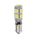 GLOBOSTAR® BA9S-T4W 81289 Λάμπα Ba9S T4W LED 2.66W 266lm 270° DC 12V IP20 Ψυχρό Λευκό 6000K - 9 x Epistar SMD5050 Chip - Μ1 x Π1 x Υ4.4cm - 1 Χρόνο Εγγύηση - Image 2