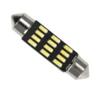 GloboStar® C5W 81303 Λάμπα Αυτοκίνητου 39mm FESTOON - LED 12 SMD 5630 6W 900lm 120° DC 12V IP20 Ψυχρό Λευκό 6000K