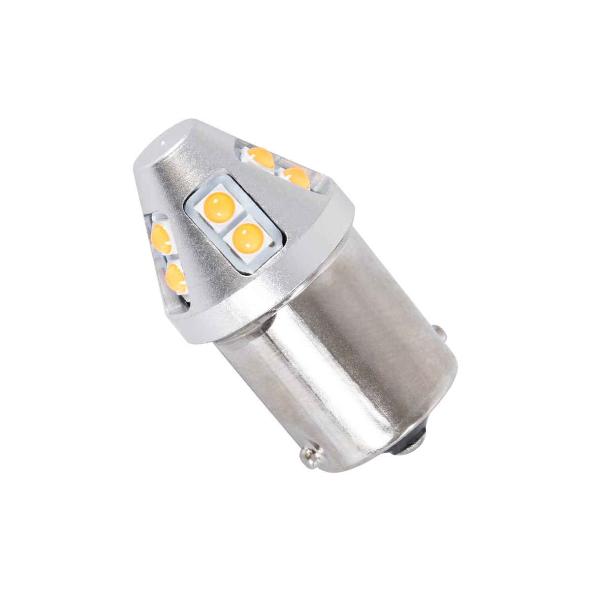 GloboStar® 1156 - BA15S - P21W 81459 Λάμπα Αυτοκινήτου & Φορτηγού 3rd Generation Can-Bus Extreme Truck Series LED 12 SMD 3030 6W 720lm 360° DC 10-30V IP20 Πορτοκαλί