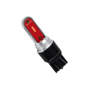 GloboStar® 81500 Λάμπα Αυτοκίνητου T20 - 7443 - W21/5W 3rd Generation Can-Bus Extreme Series LED 2 DUO DXZ 15W 1200lm 240° DC 9-30V IP20 Κόκκινο
