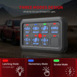 GloboStar® 81503 Ψηφιακό Πάνελ Ελέγχου Φωτισμού DIY Bluetooth για Οχήματα με 8 Διακόπτες On/Off DC 12-24V Max 1200W 60A Αδιάβροχο IP65 Μ12 x Π7 x Υ1.5cm - 2 Χρόνια Εγγύηση - Image 10