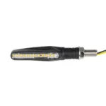 GloboStar® 81754 ΣΕΤ 2 x Φλάς Μοτοσυκλέτας Universal Line LED SMD 5050 5W DC 12V με Τρεχούμενο Εφέ Φωτισμού Πορτοκαλί Αδιάβροχα IP65