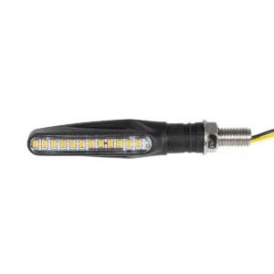 GloboStar® 81754 ΣΕΤ 2 x Φλάς Μοτοσυκλέτας Universal Line LED SMD 5050 5W DC 12V με Τρεχούμενο Εφέ Φωτισμού Πορτοκαλί Αδιάβροχα IP65