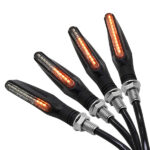 GloboStar® 81754 ΣΕΤ 2 x Φλάς Μοτοσυκλέτας Universal Line LED SMD 5050 5W DC 12V με Τρεχούμενο Εφέ Φωτισμού Πορτοκαλί Αδιάβροχα IP65 - Image 5