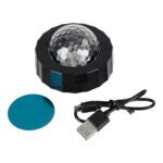 GloboStar® 81844 Φορητό Διακοσμητικό Φωτιστικό Ειδικών Φωτορυθμικών Εφέ PARTY Disco LED 3W DC 5V 300mAh Επαναφορτιζόμενο - Sound Activated - Καλώδιο Τροφοδοσίας USB - Βάση με Μαγνήτη - Πολύχρωμo RGB IP20 Μ7.5 x Π7.5 x Υ4.5cm - Image 5