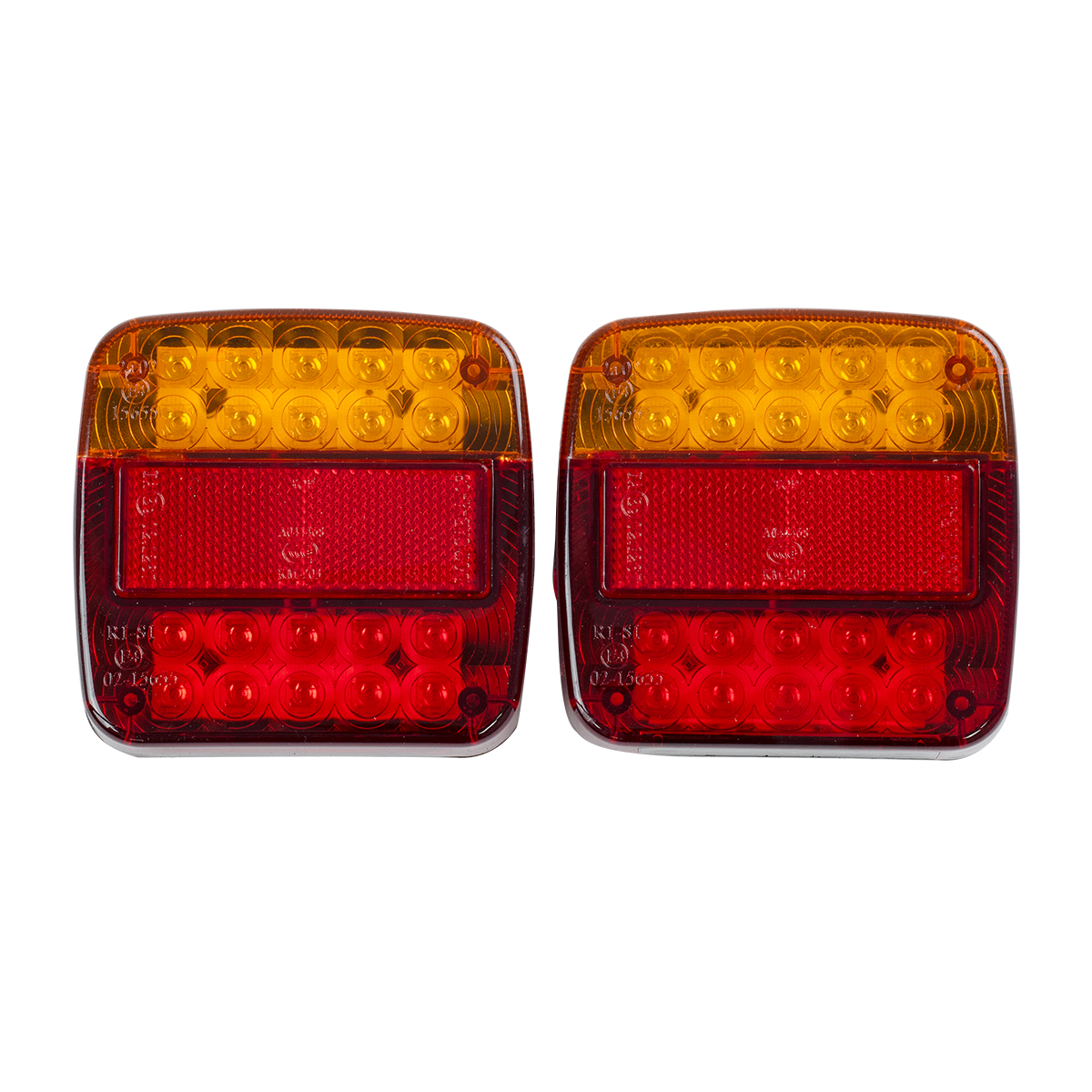 GloboStar® 79930 Ζευγάρι Universal Φανάρια για Τρέιλερ LED - DC 12V - Κόκκινο - Πορτοκαλί - Λευκό - Αδιάβροχα IP66 - Μ10.3 x Π10.3 x Υ3cm - 1 Χρόνο Εγγύηση - Image 5