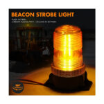 GloboStar® 85195 PRO Series Φάρος Ασφαλείας για Περονοφόρα - Κλαρκ - Αυτοκίνητα & Φορτηγά STROBE LED SMD 5730 40W DC 10-110V Αδιάβροχος IP65 Πορτοκαλί - Image 5