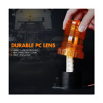 GloboStar® 85195 PRO Series Φάρος Ασφαλείας για Περονοφόρα - Κλαρκ - Αυτοκίνητα & Φορτηγά STROBE LED SMD 5730 40W DC 10-110V Αδιάβροχος IP65 Πορτοκαλί - Image 7