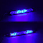 GloboStar® 85268 PRO Series Μπάρα Σήμανσης Οχήματος Αστυνομίας για Αυτοκίνητα & Φορτηγά 10 Προγραμμάτων Φωτισμού STROBE LED SMD 3030 15W DC 12-24V Αδιάβροχη IP65 Μπλε - Image 8