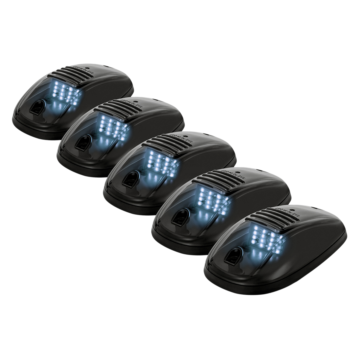 GloboStar® 85304 Πακέτο 5 Τεμάχια Φώτα Όγκου Οροφής - Running Lights για Αυτοκίνητα - SUV - Αγροτικά LED SMD 3030 12W 1200lm DC 12V με Διακόπτη On/Off Αδιάβροχα IP65 5x Ψυχρό Λευκό 6000K - Image 2