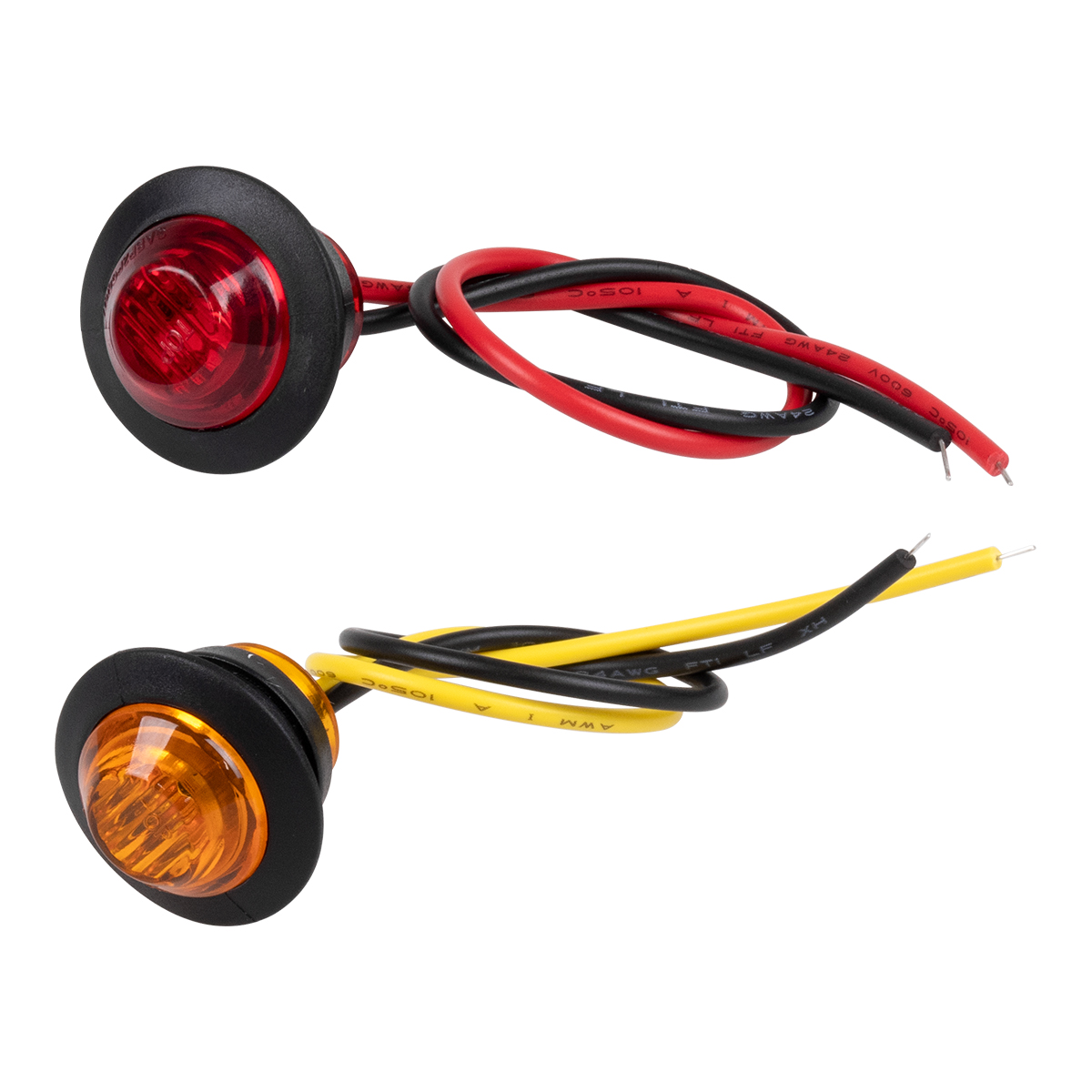 GloboStar® 85308 Πακέτο 10 Τεμάχια Φώτα Όγκου για Φορτηγά BULLET PIN LED SMD 5730 1W / Τεμ. 100lm DC 24V Αδιάβροχα IP65 5x Κόκκινα - 5x Πορτοκαλί - Image 4