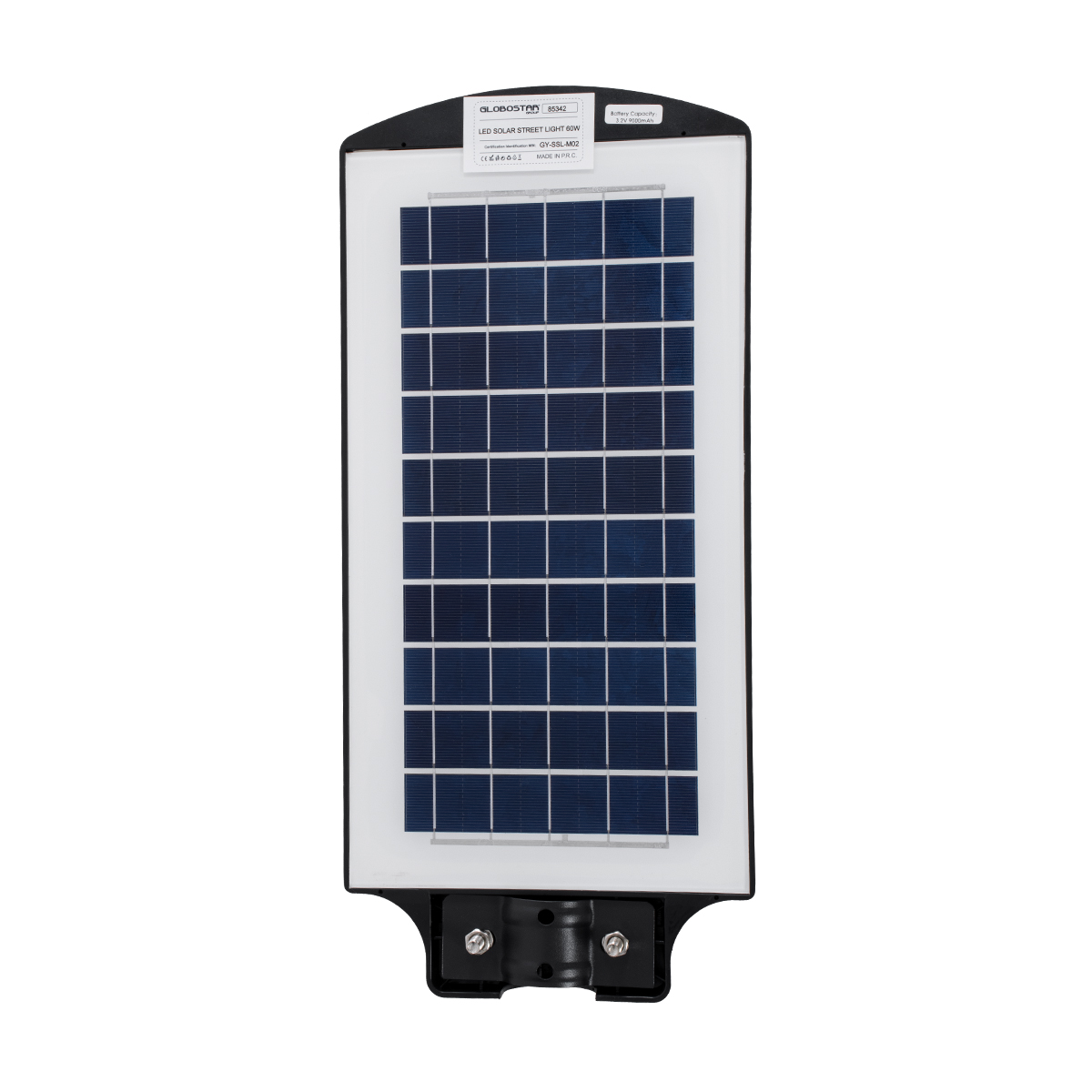 GloboStar® STREETA 85342 Professional LED Solar Street Light Αυτόνομο Ηλιακό Φωτιστικό Δρόμου 60W 600lm 96 x LED SMD 5730 με Ενσωματωμένο Φωτοβολταϊκό Panel 6V 9W & Επαναφορτιζόμενη Μπαταρία Li-ion 3.2V 9000mAh με Αισθητήρα Ημέρας-Νύχτας & PIR Αισθητήρα Κίνησης - Αδιάβροχο IP65 - Ψυχρό Λευκό 6000K - Μ22 x Π6 x Υ50cm - 2 Years Warranty - Image 4