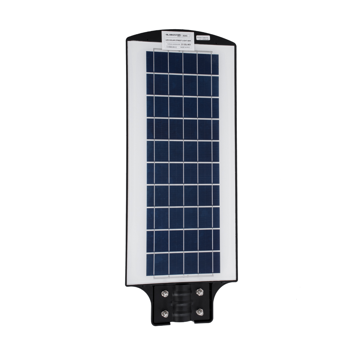GloboStar® STREETA 85343 Professional LED Solar Street Light Αυτόνομο Ηλιακό Φωτιστικό Δρόμου 90W 900lm 144 x LED SMD 5730 με Ενσωματωμένο Φωτοβολταϊκό Panel 6V 12W & Επαναφορτιζόμενη Μπαταρία Li-ion 3.2V 12000mAh με Αισθητήρα Ημέρας-Νύχτας & PIR Αισθητήρα Κίνησης - Αδιάβροχο IP65 - Ψυχρό Λευκό 6000K - Μ24 x Π6 x Υ63cm - 2 Years Warranty - Image 4
