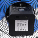 GloboStar® SOLARO-FAN 85351 Solar Fan Αυτόνομος Ηλιακός Επιδαπέδιος Ανεμιστήρας 25W 2 Λειτουργιών Ρεύματος με AC 220-240V ή με Φωτοβολταϊκό Panel 9V 12W & Επαναφορτιζόμενη Μπαταρία Li-ion 7.4V 4400mAh - 12 Ταχύτητες - Ενσωματωμένο USB 2.0 Charger Συσκευών - IP20 - Μ42 x Π20 x Υ35cm - Μαύρο & Μπλε - 2 Years Warranty - Image 8