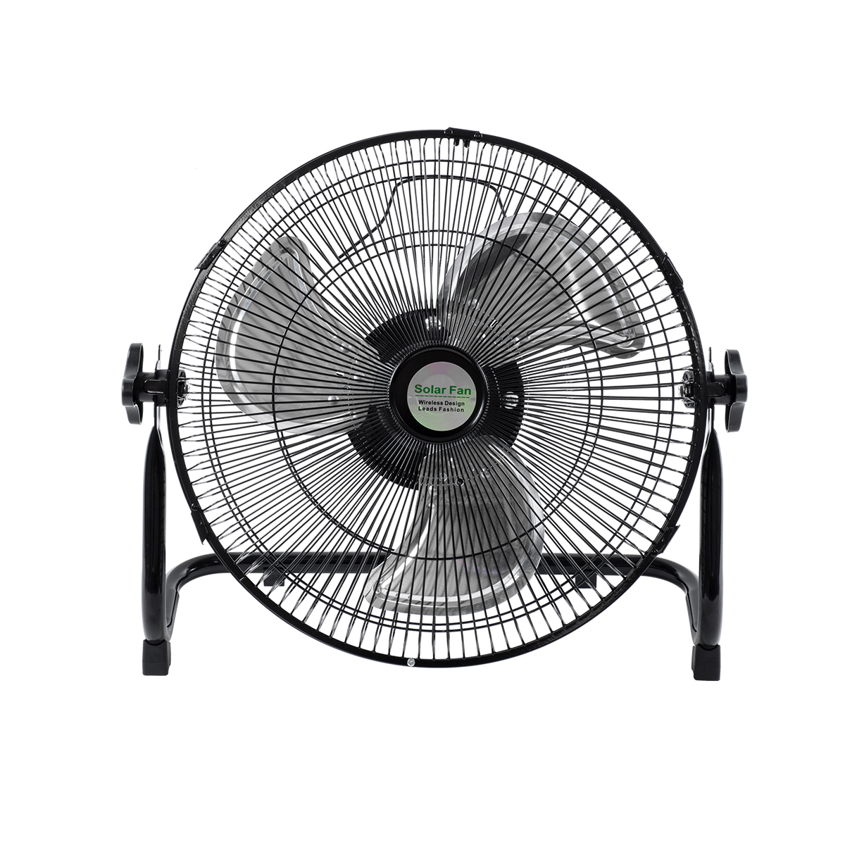 GloboStar® SOLARO-FAN 85352 Solar Fan Αυτόνομος Ηλιακός Επιδαπέδιος Ανεμιστήρας 25W 2 Λειτουργιών Ρεύματος με AC 220-240V ή με Φωτοβολταϊκό Panel 9V 12W & Επαναφορτιζόμενη Μπαταρία Li-ion 7.4V 4400mAh - 12 Ταχύτητες - Ενσωματωμένο USB 2.0 Charger Συσκευών - IP20 - Μ42 x Π20 x Υ35cm - Μαύρο & Ασημί - 2 Years Warranty - Image 3