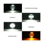 GloboStar® 85415 Σετ 2 x Φανάρια JEEP WRANGLER 6.9' Ιντσών Βασικού Φωτισμού H/L με DRL & Φλας LED CREE CXB COB 70W 7000lm DC 9-60V Αδιάβροχα IP67 Πορτοκαλί & Ψυχρό Λευκό 6000K - Image 8