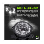 GloboStar® 85418 Σετ 2 x Προβολείς Ομίχλης JEEP WRANGLER - MERCEDES BENZ G CLASS - LAND ROVER DEFENDER - HAMMER H1-H2 - 4'' Ιντσών με Ring Light DRL LED CREE CXB COB 100W 7500lm DC 12V Αδιάβροχοι IP66 Ψυχρό Λευκό 6000K - Image 10