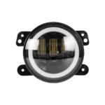 GloboStar® 85418 Σετ 2 x Προβολείς Ομίχλης JEEP WRANGLER - MERCEDES BENZ G CLASS - LAND ROVER DEFENDER - HAMMER H1-H2 - 4'' Ιντσών με Ring Light DRL LED CREE CXB COB 100W 7500lm DC 12V Αδιάβροχοι IP66 Ψυχρό Λευκό 6000K - Image 2