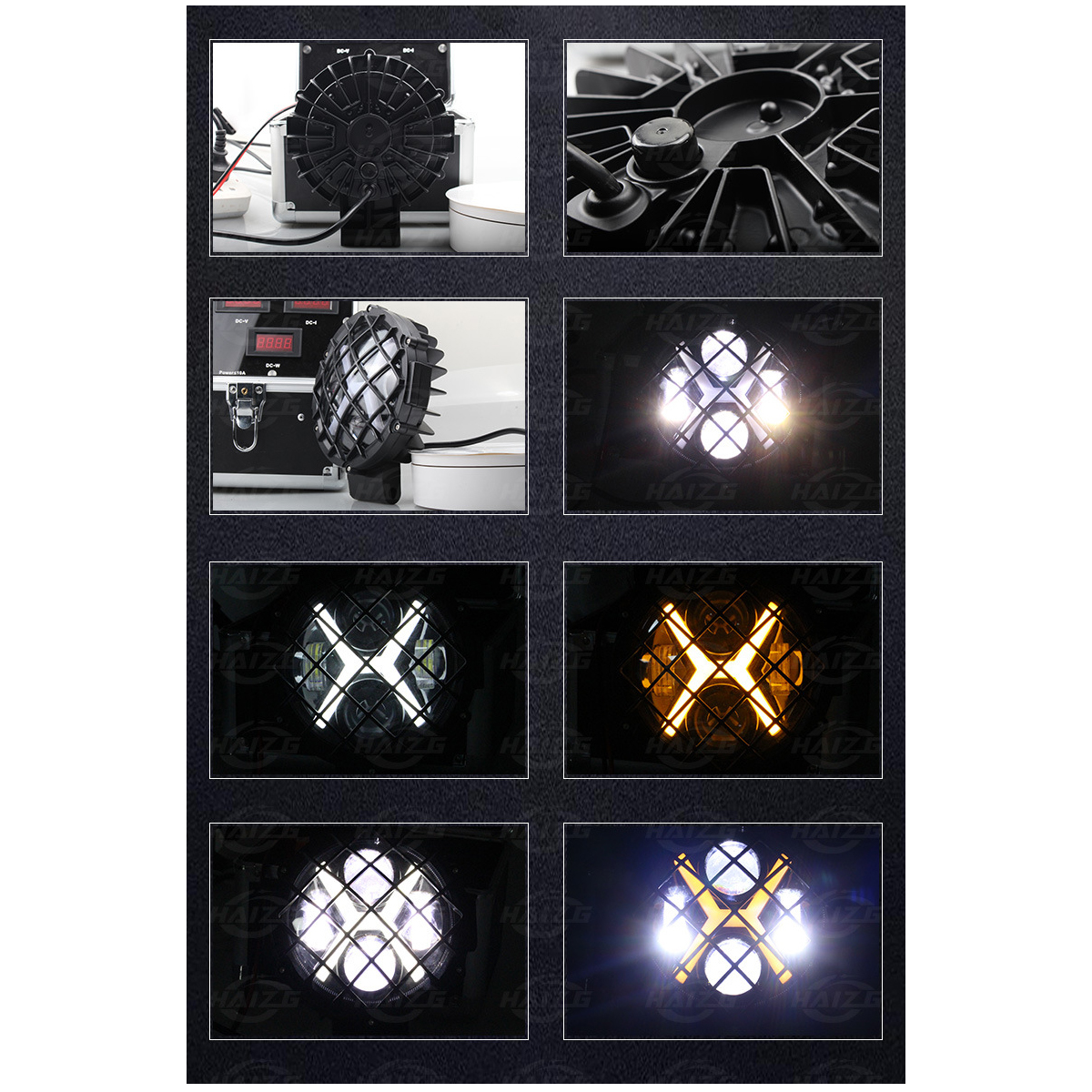 GloboStar® 85438 Vehicle & JEEP Work Lights - Φώτα Εργασίας για Οχήματα και JEEP με X Light DRL & Φλας LED High Power 45W DC 9-36V Αδιάβροχo IP67 Πορτοκαλί & Ψυχρό Λευκό 6000K M17 x Π8 x Υ21cm - Image 7