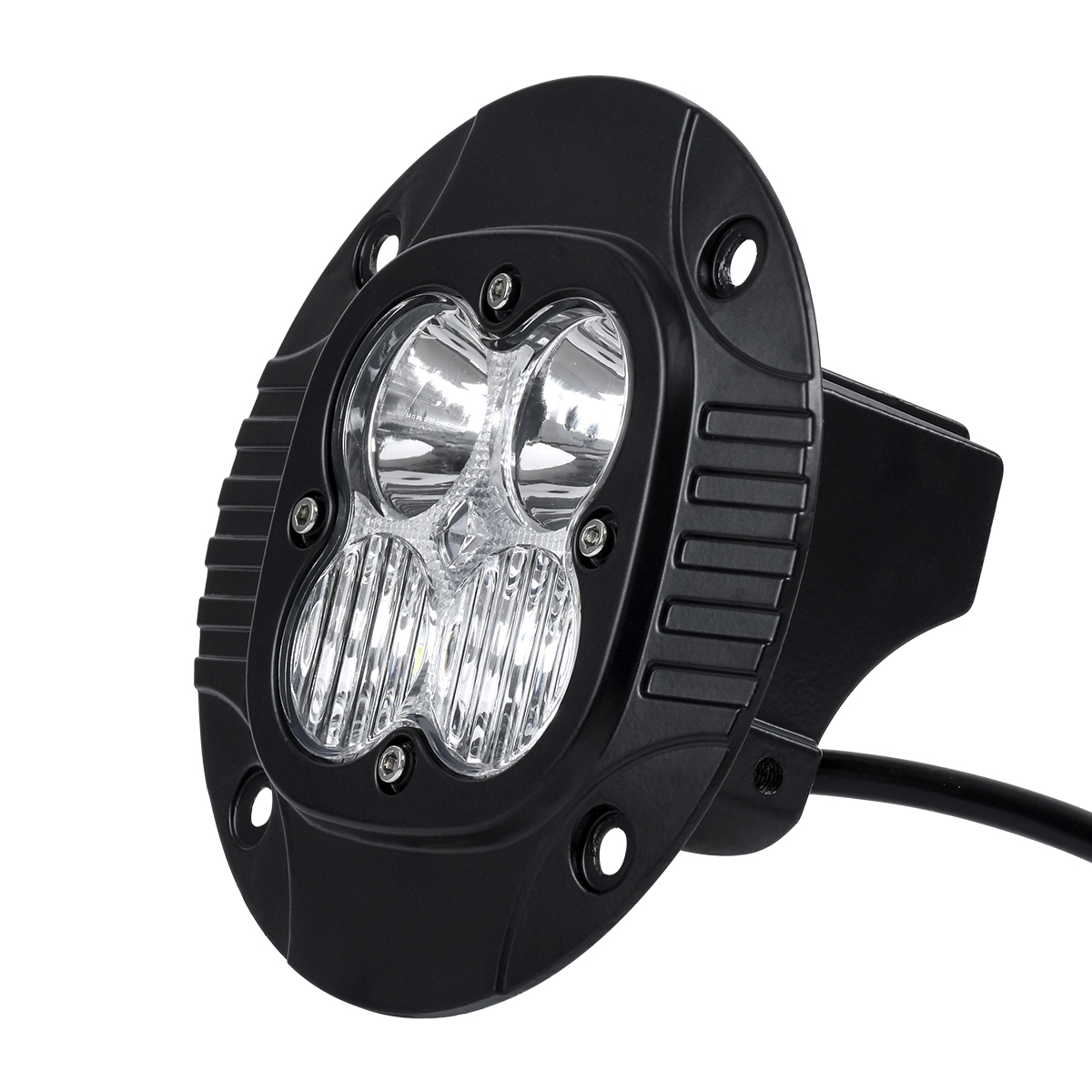 GloboStar® 85444 PRO Series Χωνευτός Προβολέας Εργασίας - Φώτα Ημέρας - Working Light - DRL για Αυτοκίνητα & Φορτηγά LED CREE XBD 20W 2000lm DC 10-30V Αδιάβροχο IP65 Ψυχρό Λευκό 6000K & RGB - Image 3