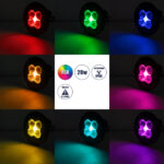 GloboStar® 85444 PRO Series Χωνευτός Προβολέας Εργασίας - Φώτα Ημέρας - Working Light - DRL για Αυτοκίνητα & Φορτηγά LED CREE XBD 20W 2000lm DC 10-30V Αδιάβροχο IP65 Ψυχρό Λευκό 6000K & RGB - Image 7