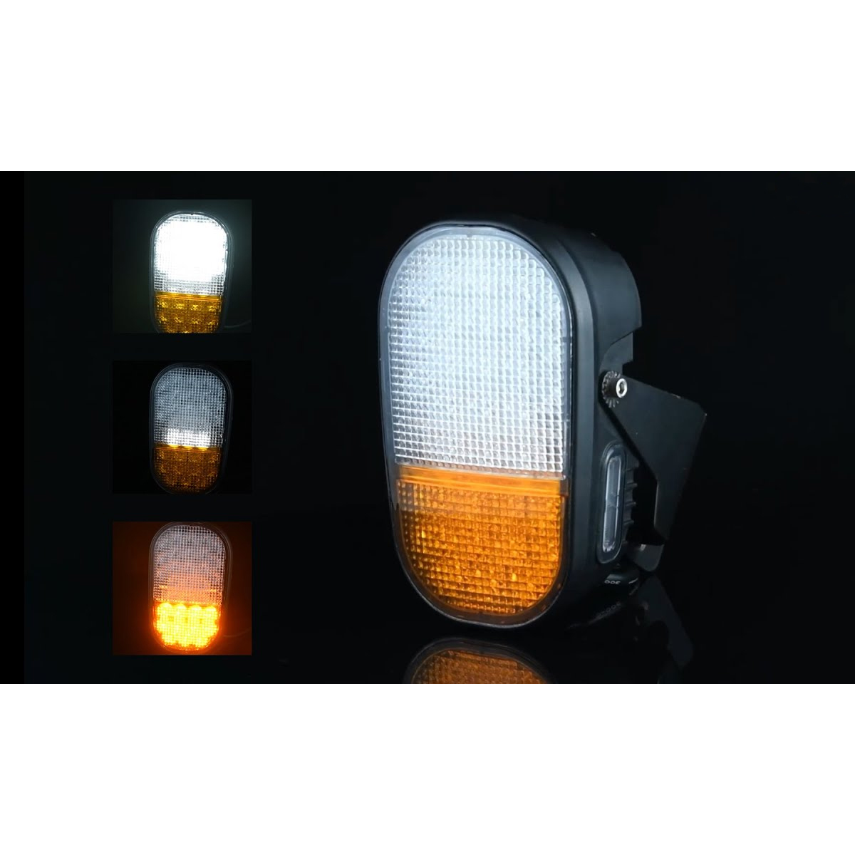 GloboStar® 85455 E57 Mark Σετ 2 x Φανάρια για TOYOTA & UNIVERSAL FORKLIFT Βασικού Φωτισμού για Οχήματα Περονοφόρα - Κλάρκ με Φλας LED 40W DC 10-80V Αδιάβροχα IP6K9K Πορτοκαλί & Ψυχρό Λευκό 6000K Μ20 x Π8 x Υ12cm - Image 12