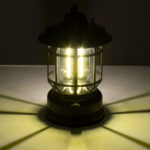 GloboStar® 85692 Αυτόνομο Επαναφορτιζόμενο Φανάρι Camping LED 5W USB 2.0 με Επαναφορτιζόμενη Μπαταρία 1 x 18650 2000mAh Li-ion - IP20 - Dimmable - Μαύρο με Διάφανο Γυαλί - Θερμό Λευκό 3000K Φ12 x Υ17cm - Image 9