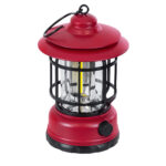 GloboStar® 85694 Αυτόνομο Επαναφορτιζόμενο Φανάρι Camping LED 5W USB 2.0 με Επαναφορτιζόμενη Μπαταρία 1 x 18650 2000mAh Li-ion - IP20 - Dimmable - Κόκκινο με Διάφανο Γυαλί - Θερμό Λευκό 3000K Φ12 x Υ17cm - Image 2