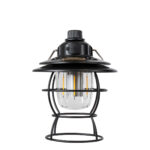 GloboStar® 85695 Αυτόνομο Φανάρι Camping LED 4W USB 2.0 με Επαναφορτιζόμενη Μπαταρία 1 x 18650 2000mAh Li-ion Power Bank IP20 Dimmable Μαύρο με Διάφανο Γυαλί CCT Εναλλαγή Φωτισμού μέσω On/Off All In One Ψυχρό 6000K+Φυσικό 4500K+Θερμό 2700K Φ13.5 x Υ17.5cm - Image 4