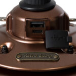 GloboStar® 85697 Αυτόνομο Φανάρι Camping LED 4W USB 2.0 με Επαναφορτιζόμενη Μπαταρία 1 x 18650 2000mAh Li-ion Power Bank IP20 Dimmable Καφέ με Διάφανο Γυαλί CCT Εναλλαγή Φωτισμού μέσω On/Off All In One Ψυχρό 6000K+Φυσικό 4500K+Θερμό 2700K Φ13.5 x Υ17.5cm - Image 9