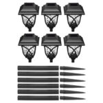 GloboStar® 85702 ΣΕΤ 6 Τεμαχίων Αυτόνομα Ηλιακά Φωτιστικά LED SMD 1W 100lm με Ενσωματωμένη Μπαταρία 600mAh - Φωτοβολταϊκό Πάνελ με Αισθητήρα Ημέρας-Νύχτας Αδιάβροχο IP65 Φανάρι Κήπου Τετράγωνο Θερμό Λευκό 3000K - Image 10