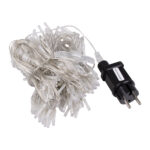 85804 Διακοσμητική Κουρτίνα 3 x 3 Μέτρα με Controller 8 Προγραμμάτων Φωτισμού - Επεκτεινόμενη 300 LED 6W AC 230V με Διάφανο Καλώδιο & Πρίζα Schuko Αδιάβροχη IP44 Ψυχρό Λευκό 6000K Μ3 x Υ3m - Image 2