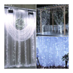 85804 Διακοσμητική Κουρτίνα 3 x 3 Μέτρα με Controller 8 Προγραμμάτων Φωτισμού - Επεκτεινόμενη 300 LED 6W AC 230V με Διάφανο Καλώδιο & Πρίζα Schuko Αδιάβροχη IP44 Ψυχρό Λευκό 6000K Μ3 x Υ3m - Image 7