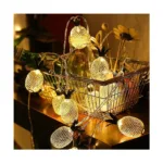 GloboStar® 85806 Διακοσμητική Γιρλάντα Pineapple Lamp 2 Μέτρα με Διακόπτη On/Off - 10 LED 1W με Μπαταρίες 2xAA & Διάφανο Καλώδιο IP44 Θερμό Λευκό 3000K Μ2m - Image 4