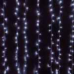 85828 Διακοσμητική Κουρτίνα 3 x 3 Μέτρα με Controller 8 Προγραμμάτων Εναλλαγών Φωτισμού - Επεκτεινόμενη 300 LED 3.6W AC 230V με Διάφανο Καλώδιο & Πρίζα Schuko Αδιάβροχη IP44 Ψυχρό Λευκό 6000K Μ3 x Υ3m - Image 6