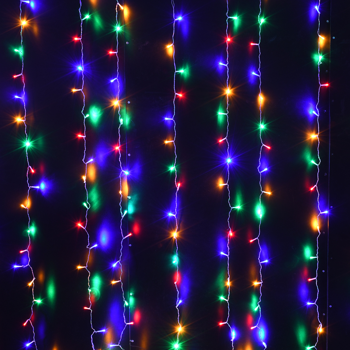 85832 Διακοσμητική Κουρτίνα 6 x 3 Μέτρα με Controller 8 Προγραμμάτων Φωτισμού - Επεκτεινόμενη 600 LED 6W AC 230V με Διάφανο Καλώδιο & Πρίζα Schuko Αδιάβροχη IP44 Πολύχρωμο RGB Μ6 x Υ3m - Image 5