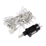 85834 Διακοσμητική Γιρλάντα 13 Μέτρα με Controller 8 Προγραμμάτων Εναλλαγών Φωτισμού - Επεκτεινόμενη 100 LED 3.6W AC 230V με Διάφανο Καλώδιο & Πρίζα Schuko Αδιάβροχη IP44 Ψυχρό Λευκό 6000K Μ13m - Image 2