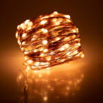 85842 Διακοσμητική Γιρλάντα 20 Μέτρα με Controller 8 Προγραμμάτων Εναλλαγών Φωτισμού - 200 LED 1.3W AC 230V με Χάλκινο Καλώδιο & Πρίζα Schuko Αδιάβροχη IP44 Θερμό Λευκό 3000K Μ20m - Image 4