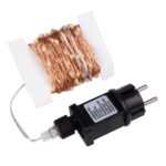 85843 Διακοσμητική Γιρλάντα 20 Μέτρα με Controller 8 Προγραμμάτων Εναλλαγών Φωτισμού - 200 LED 1.3W AC 230V με Χάλκινο Καλώδιο & Πρίζα Schuko Αδιάβροχη IP44 Ψυχρό Λευκό 6000K Μ20m - Image 2