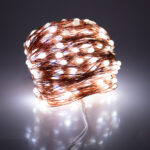 85843 Διακοσμητική Γιρλάντα 20 Μέτρα με Controller 8 Προγραμμάτων Εναλλαγών Φωτισμού - 200 LED 1.3W AC 230V με Χάλκινο Καλώδιο & Πρίζα Schuko Αδιάβροχη IP44 Ψυχρό Λευκό 6000K Μ20m - Image 4