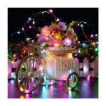 85844 Διακοσμητική Γιρλάντα 20 Μέτρα με Controller 8 Προγραμμάτων Εναλλαγών Φωτισμού - 200 LED 1.3W AC 230V με Χάλκινο Καλώδιο & Πρίζα Schuko Αδιάβροχη IP44 RGB Μ20m - Image 6