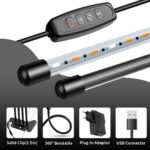 GloboStar® 85957 Grow Light Full Spectrum LED Φωτιστικό Ανάπτυξης Φυτών Γλάστρας με 4 Κινούμενες Κεφαλές & Βάση Μανταλάκι Clip SMD 2835 20W 160° AC230V IP20 με Dimmer & Timer Εσωτερικού Χώρου για Κάλυψη Επιφάνειας 1m x 1m Πλήρους Φάσματος Φωτισμού - Image 5