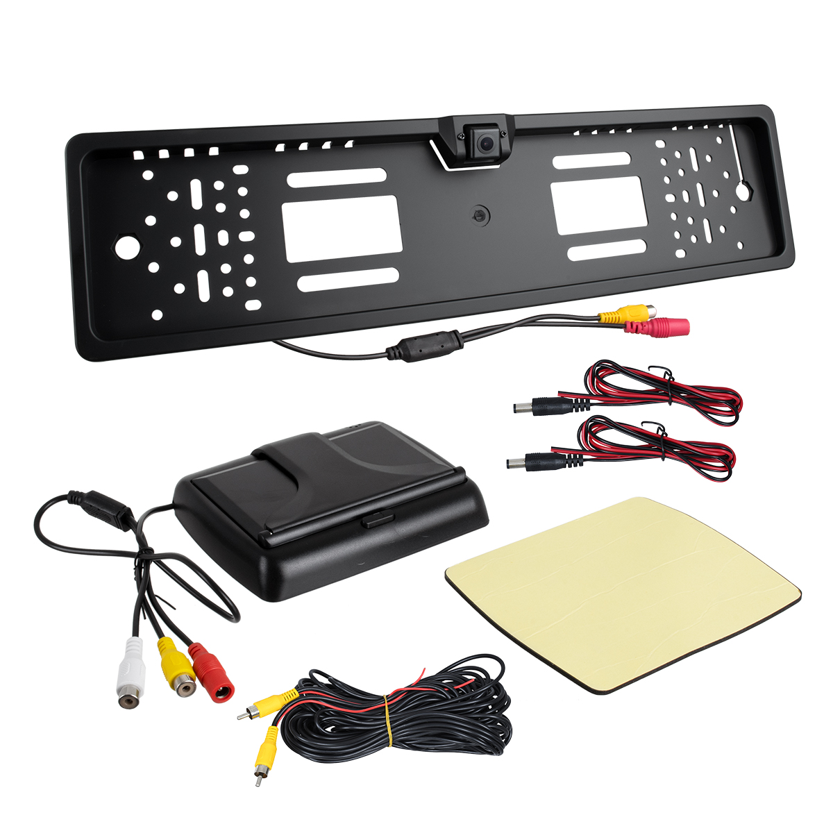 GloboStar® 86013 Πλαίσιο Πινακίδας Αυτοκινήτου με Ενσωματωμένη Αδιάβροχη Κάμερα Οπισθοπορείας 720p HD CMOS Signal 170° DC 12V και Πτυσσόμενη Οθόνη 4.3" - Image 7