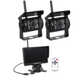 GloboStar® 86031 2 x WiFi Έγχρωμες Κάμερες 720p CMOS HD Οπισθοπορείας Αυτοκινήτου-Φορτηγού DC 12-24V 170° με Οθόνη 7" DC 12-24V Night Capture με Parking Lines και Ασύρματο Χειριστήριο Αδιάβροχη IP65 - Image 2