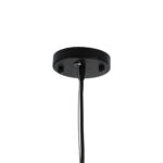 GloboStar® LILY 01561 Vintage Κρεμαστό Φωτιστικό Πλέγμα Μονόφωτο 1 x E27 IP20 Μαύρο Μέταλλο με Λευκό Ύφασμα - Μ90 x Π90 x Υ20cm - Image 9