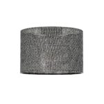 GloboStar® CILIO 203-0152 Μοντέρνο Φωτιστικό Οροφής Καπέλο Μονόφωτο 1 x E27 IP20 Μαύρο Διάτρητο Ύφασμα - Μ30 x Π30 x Υ21cm