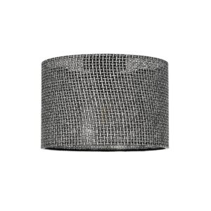 GloboStar® CILIO 203-0152 Μοντέρνο Φωτιστικό Οροφής Καπέλο Μονόφωτο 1 x E27 IP20 Μαύρο Διάτρητο Ύφασμα - Μ30 x Π30 x Υ21cm